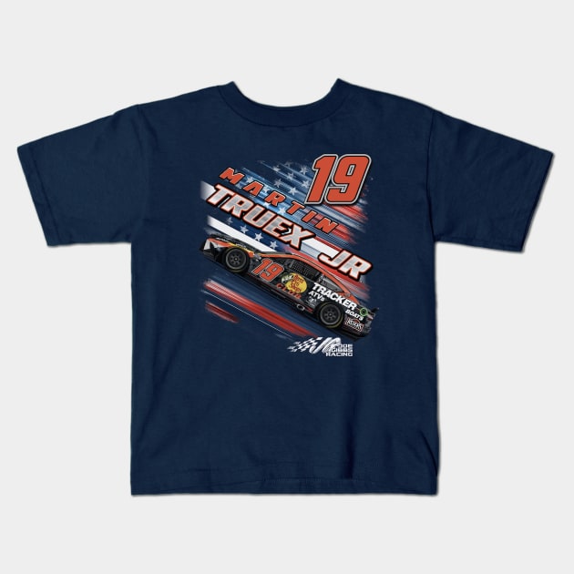 Martin Truex Jr. Patriotic Kids T-Shirt by art.Hamdan